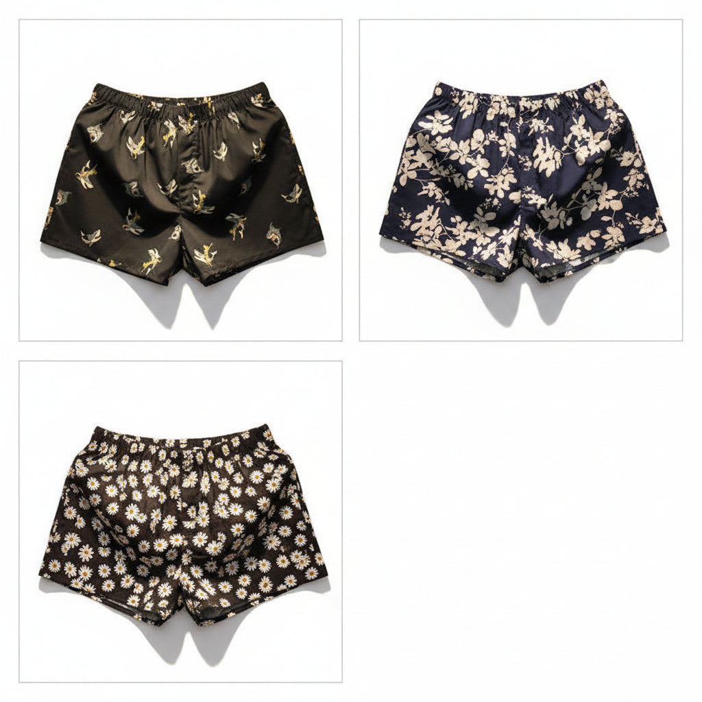 Smiley face men boxers beach summer shorts