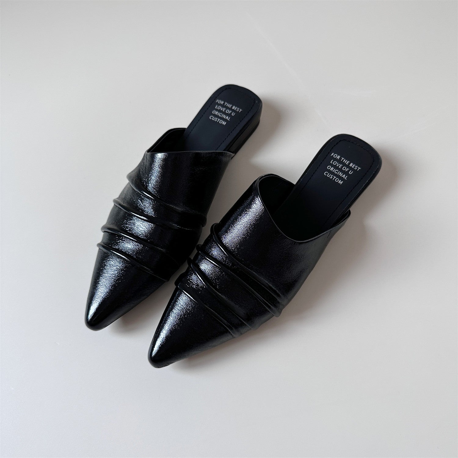 Flat toe wrap half-slipped sandals