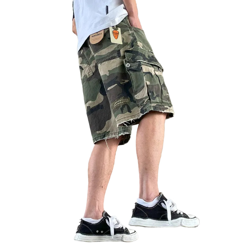 Camouflage Cargo Pants Heavy Wash trousers