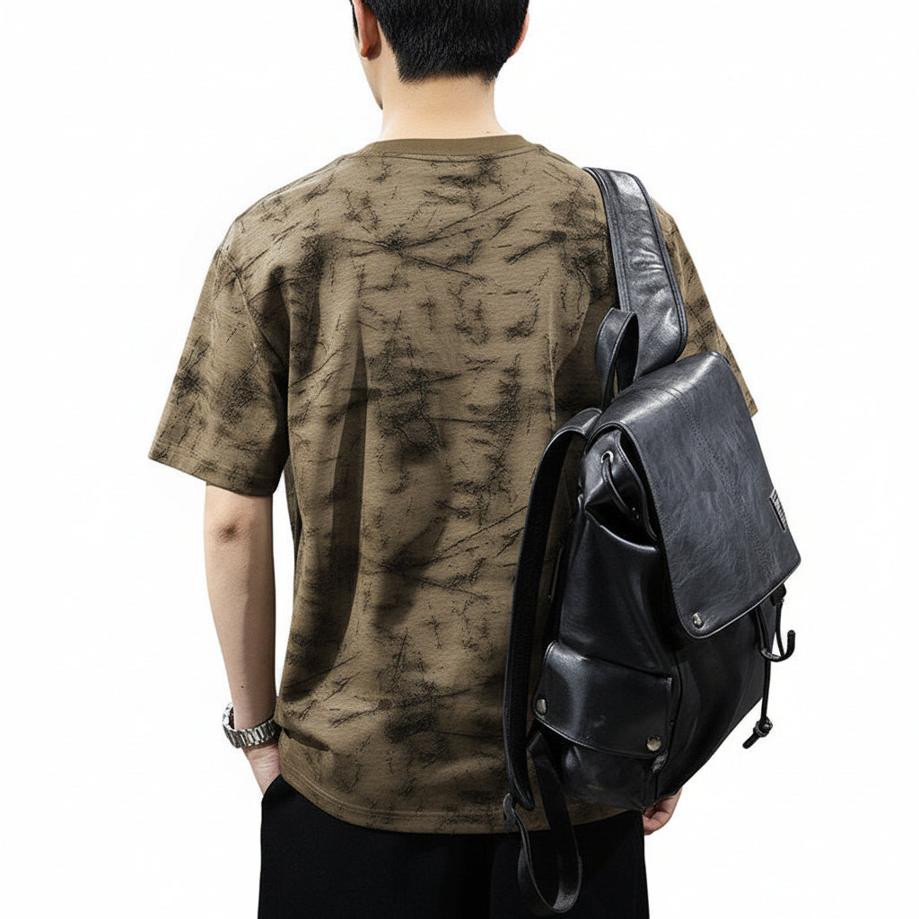 Full Print Men's Short Sleeve T-Shirt Summer Top