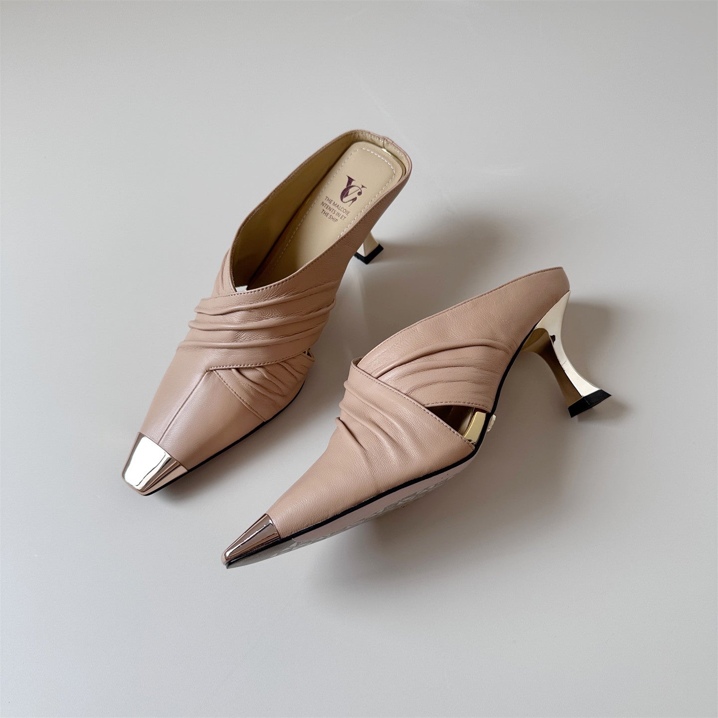 7cm stiletto heel half-slippers heel