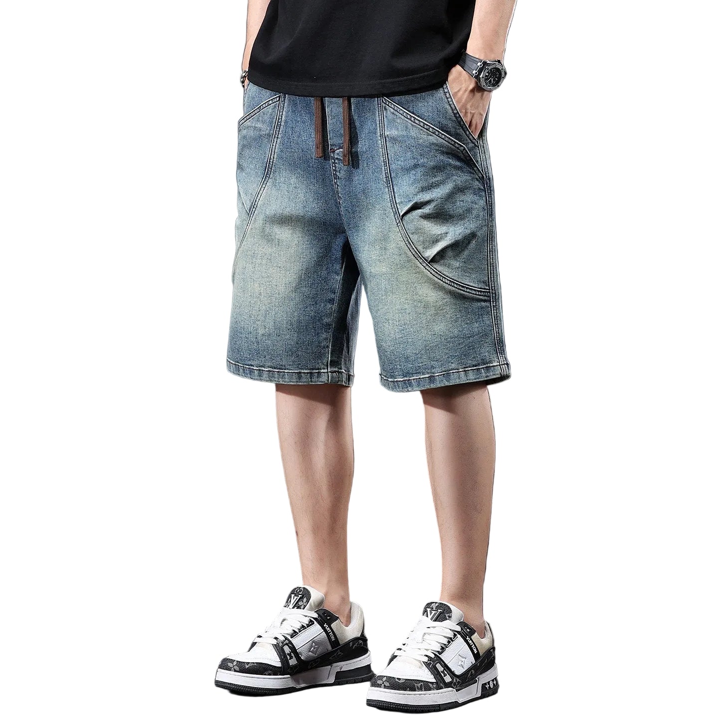 Denim shorts casual men's medium pants