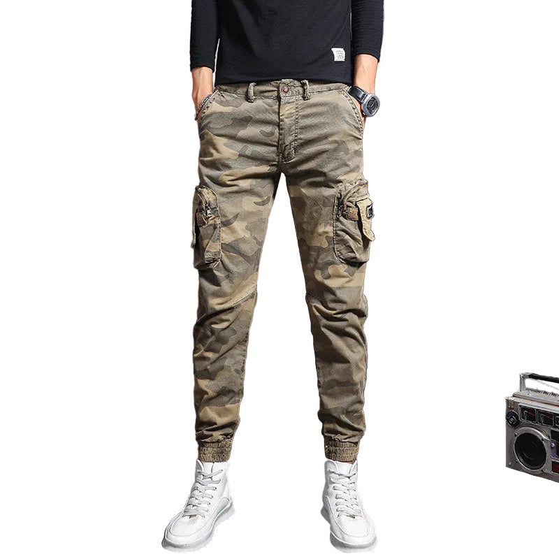 Spring French  camouflage slacks, men's small foot corched cargo long pants