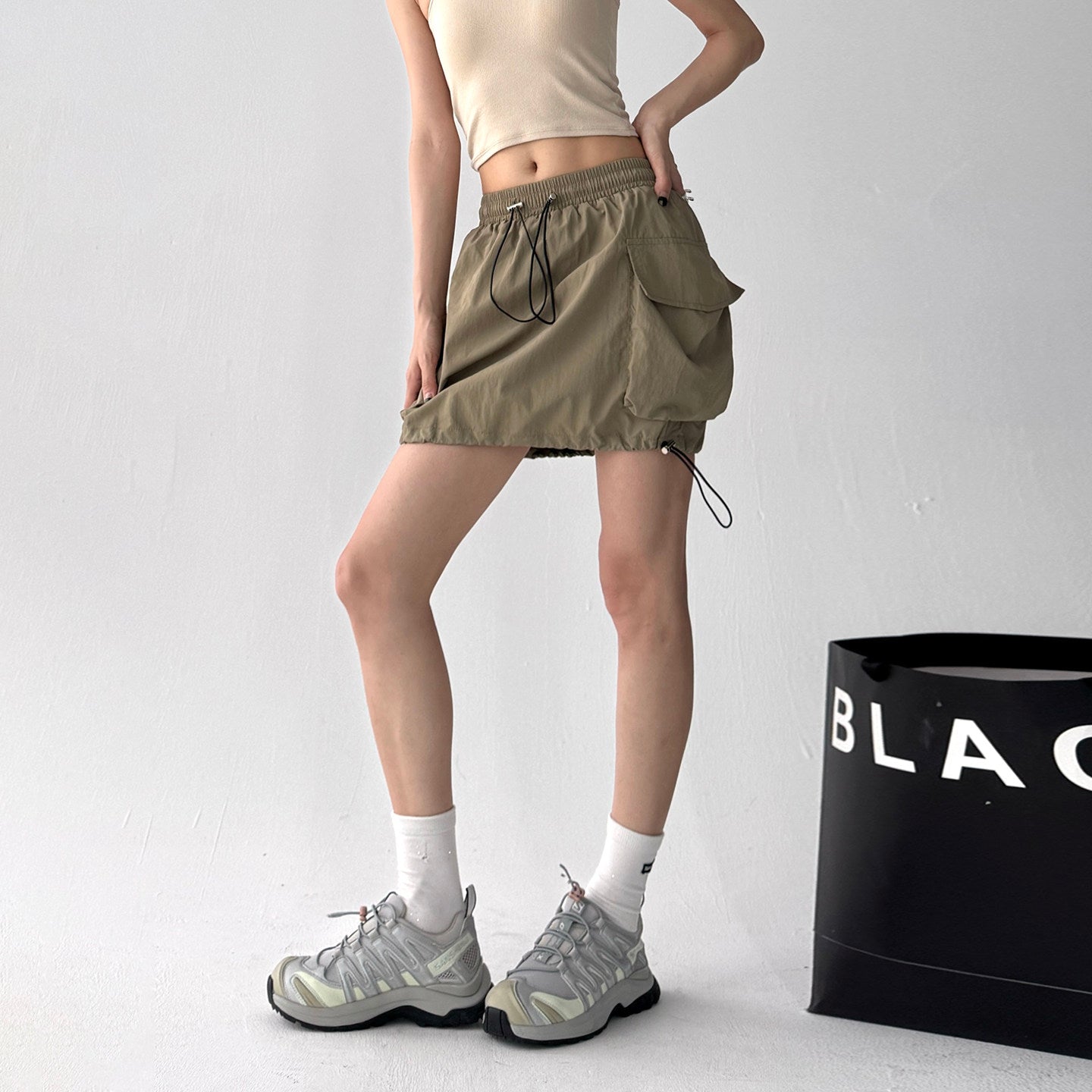 New cargo shorts high-waisted sports skirts