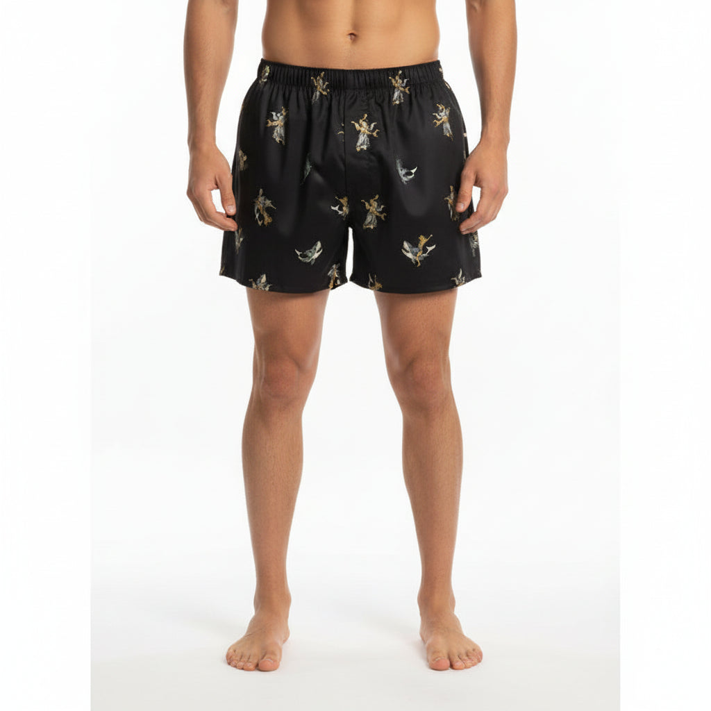 Smiley face men boxers beach summer shorts