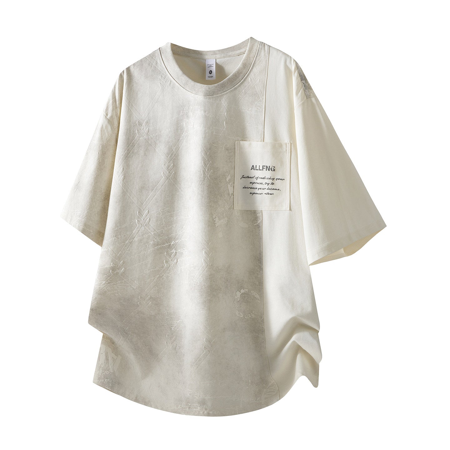 Tie-dye print unisex short-sleeved T-shirt men' Tee