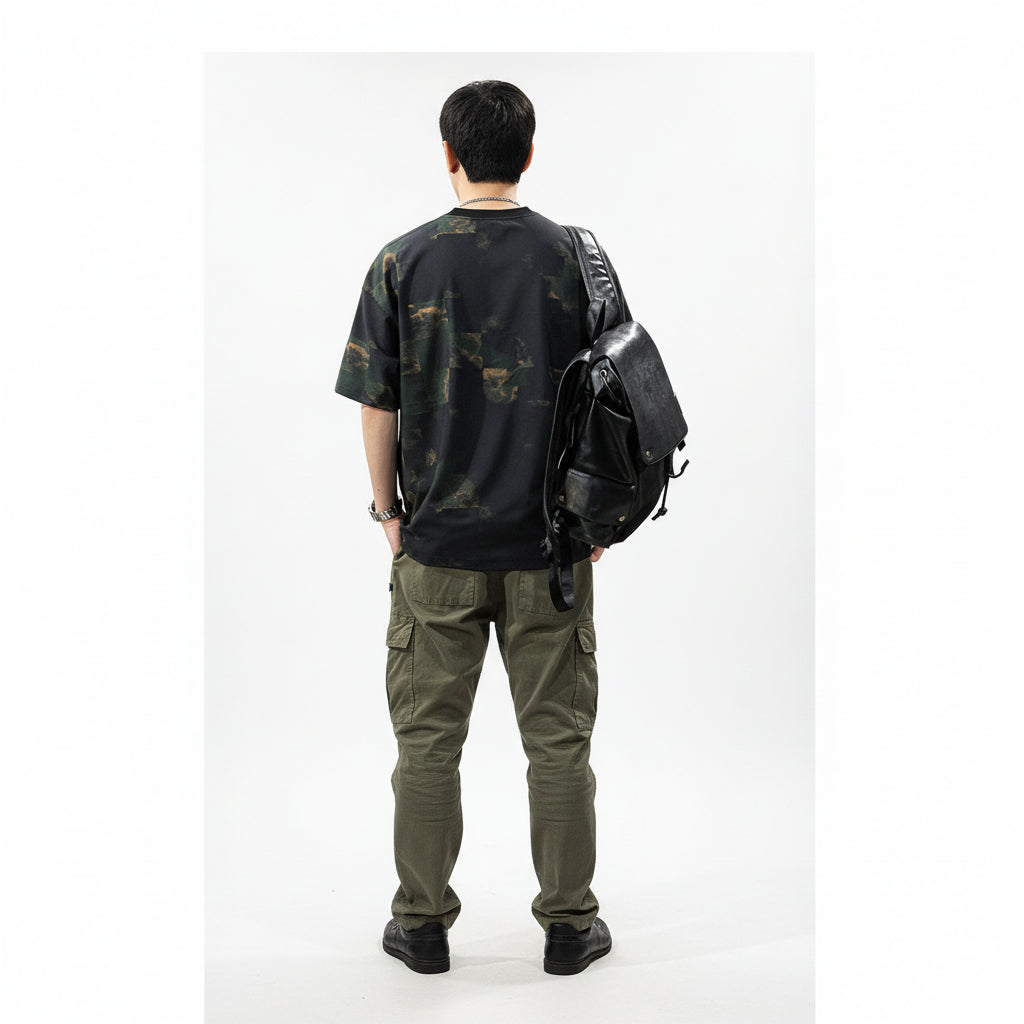 Premium blend Short Sleeve T-Shirt Men's Summer Casual Tea