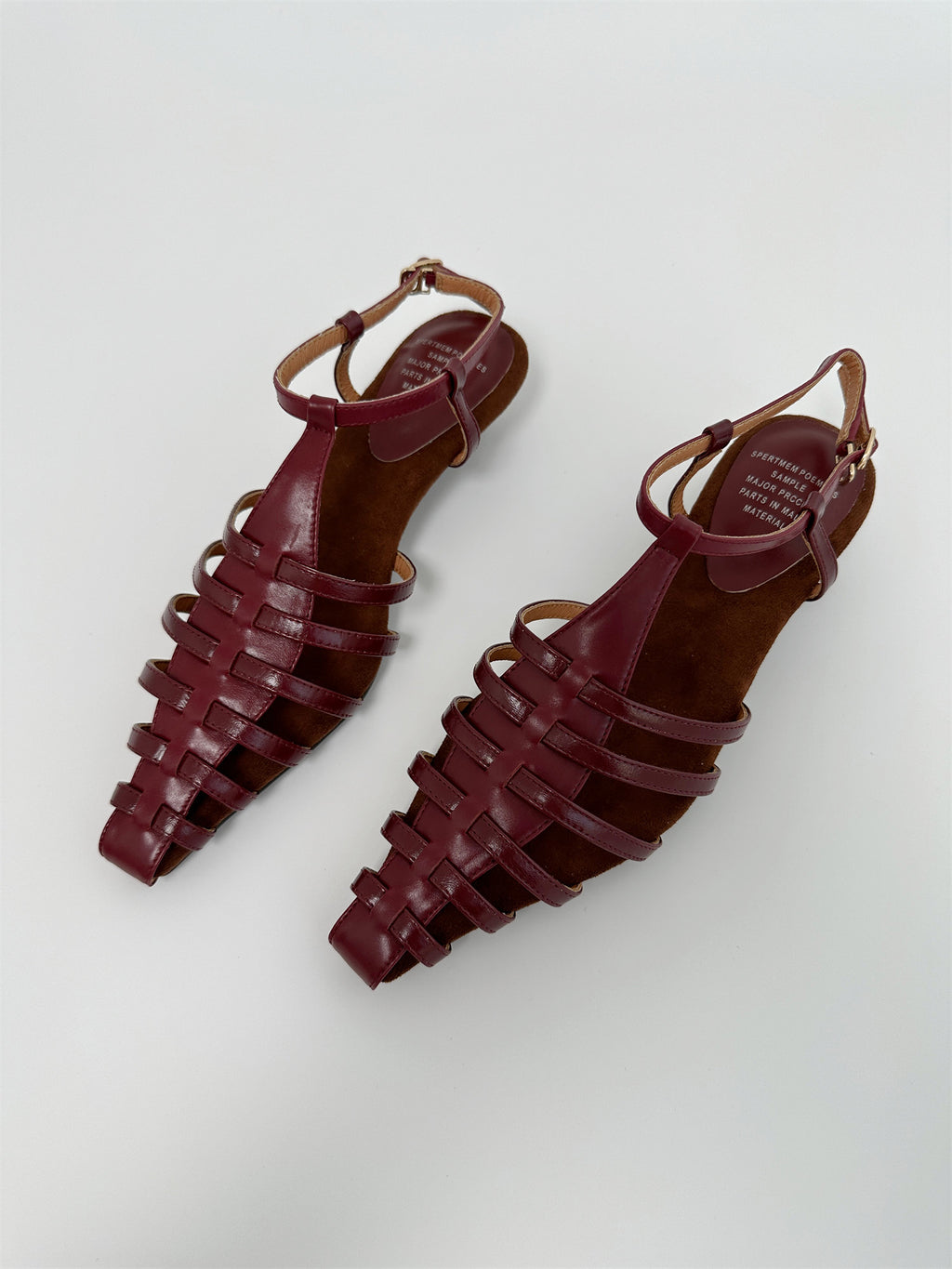 Gold mid wedge heel pointed toe sandals