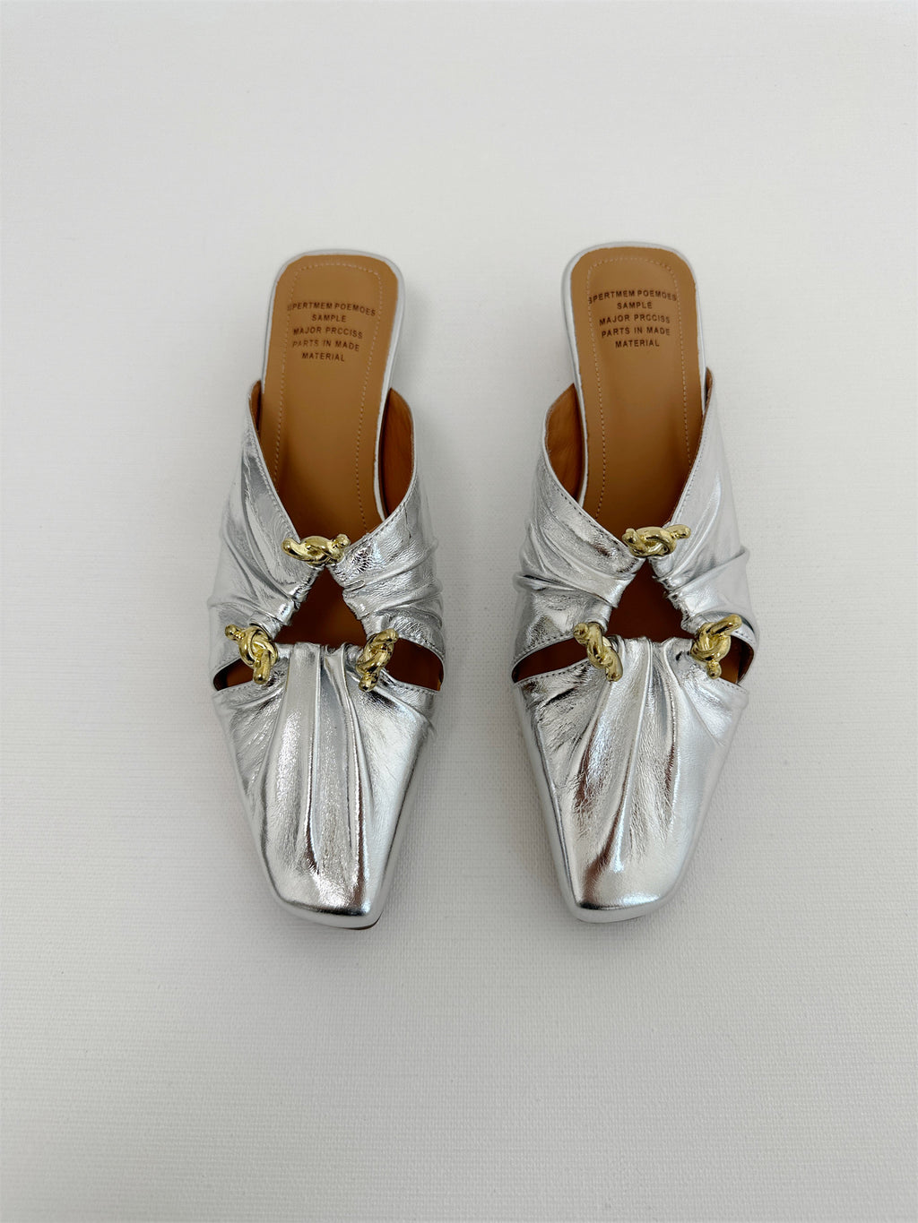 White square thick heels half slippers shoe