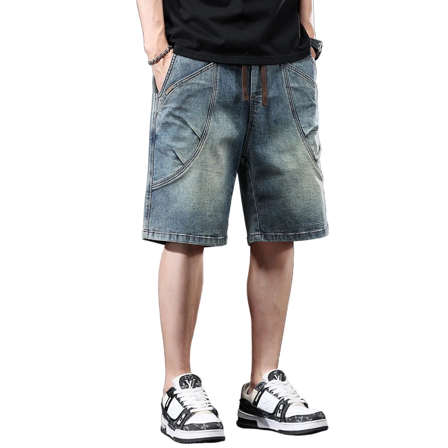 Denim shorts casual men's medium pants
