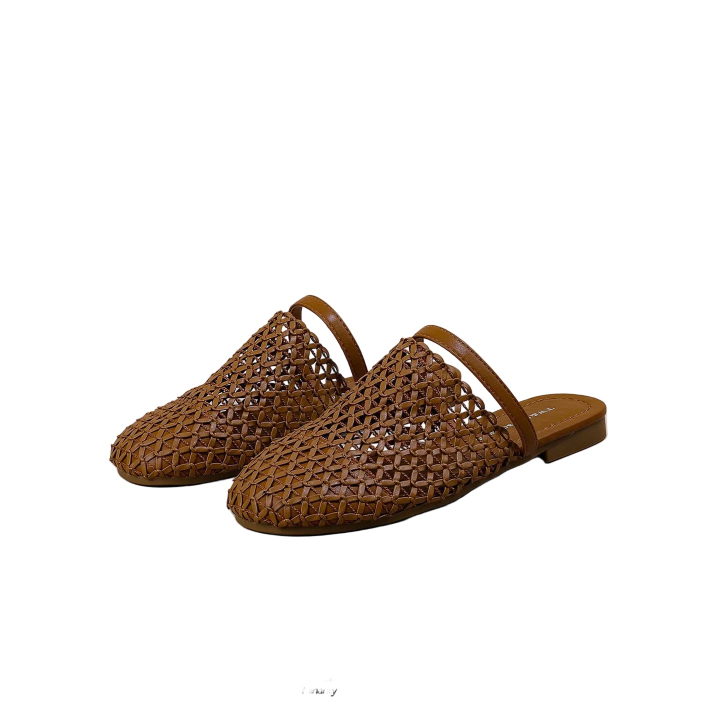 Semi-slippers summer woven breathable flat casual women's shoes