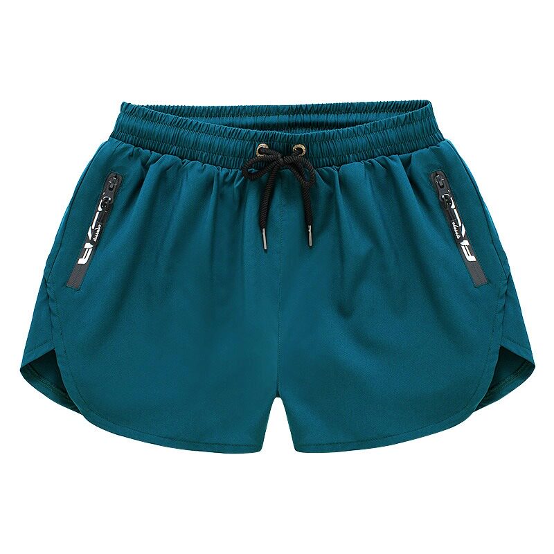 Avocado green beach pants men's with lined double layer stretch shorts