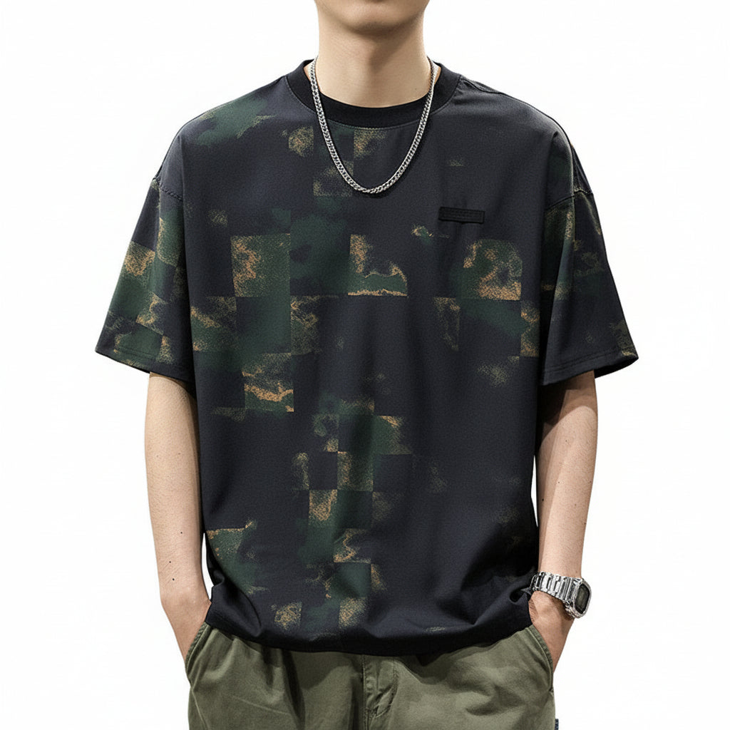 Premium blend Short Sleeve T-Shirt Men's Summer Casual Tea