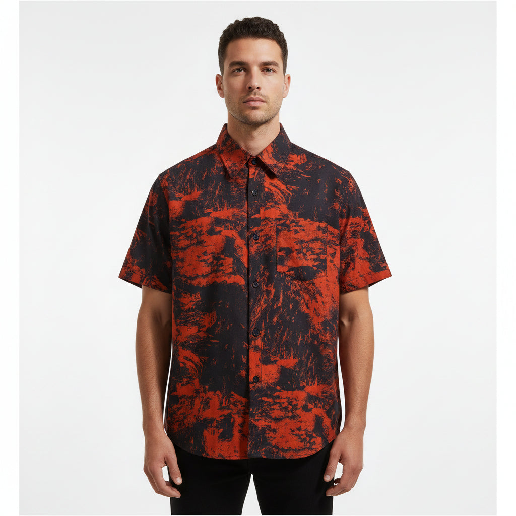 Graffiti Shirt Men's Short Sleeve Top