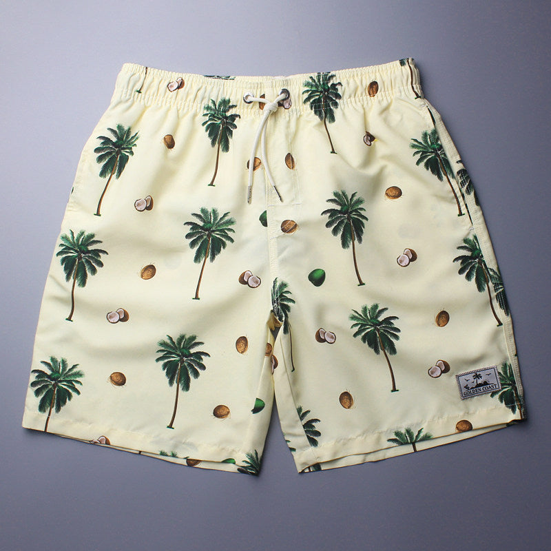 Beach pants men's quick-drying loose print pants