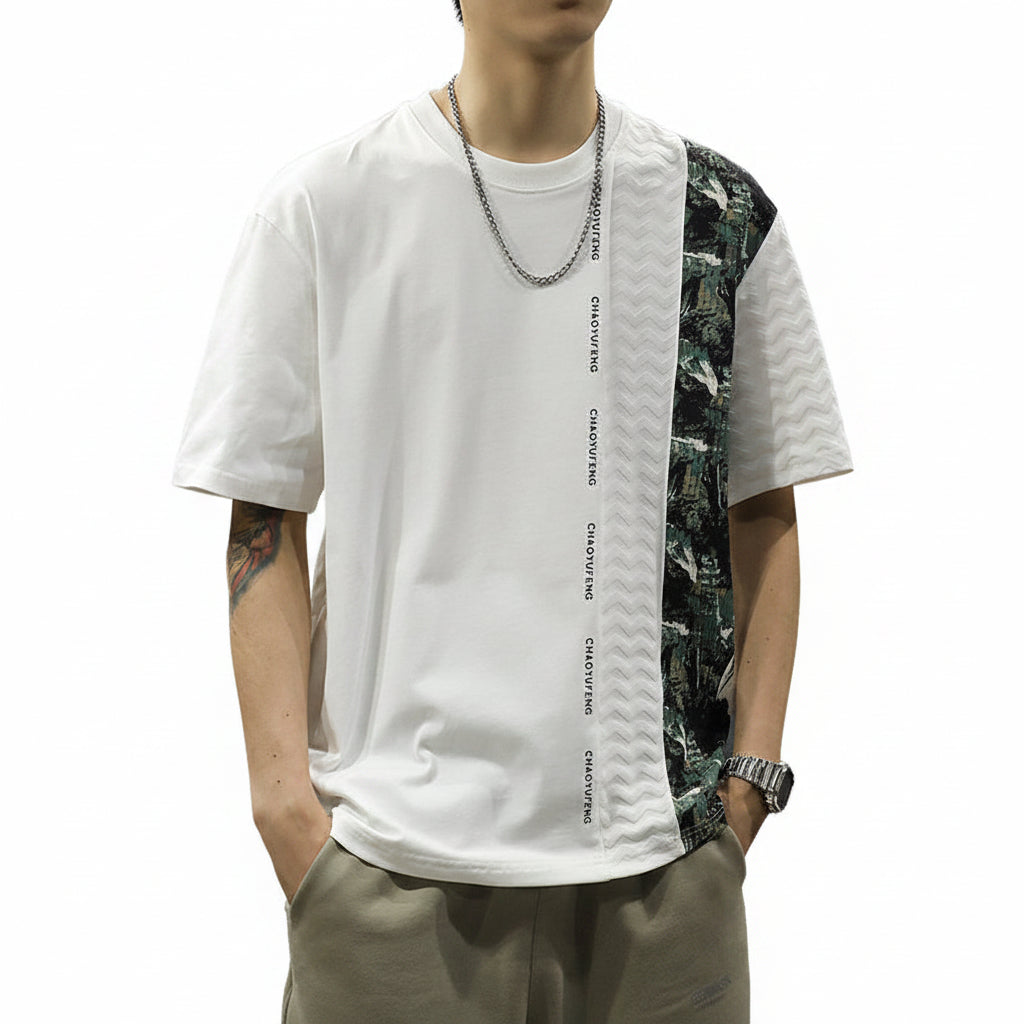 T-shirt ruffian top half sleeve