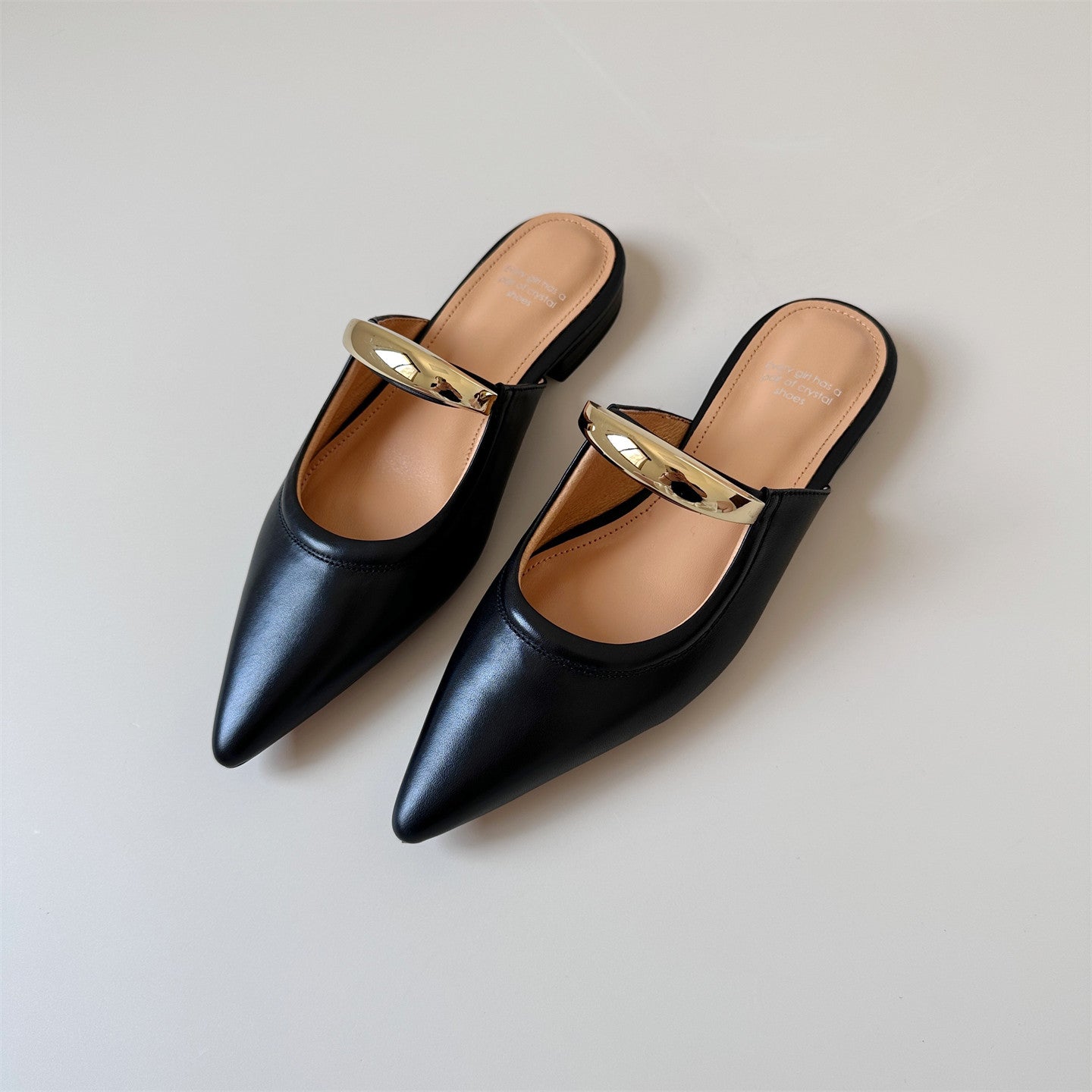 White Half slide sandals women shoes