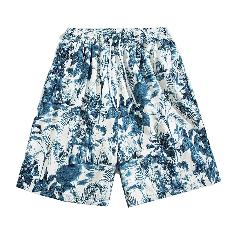 Beach printed men's summer loose casual short pants