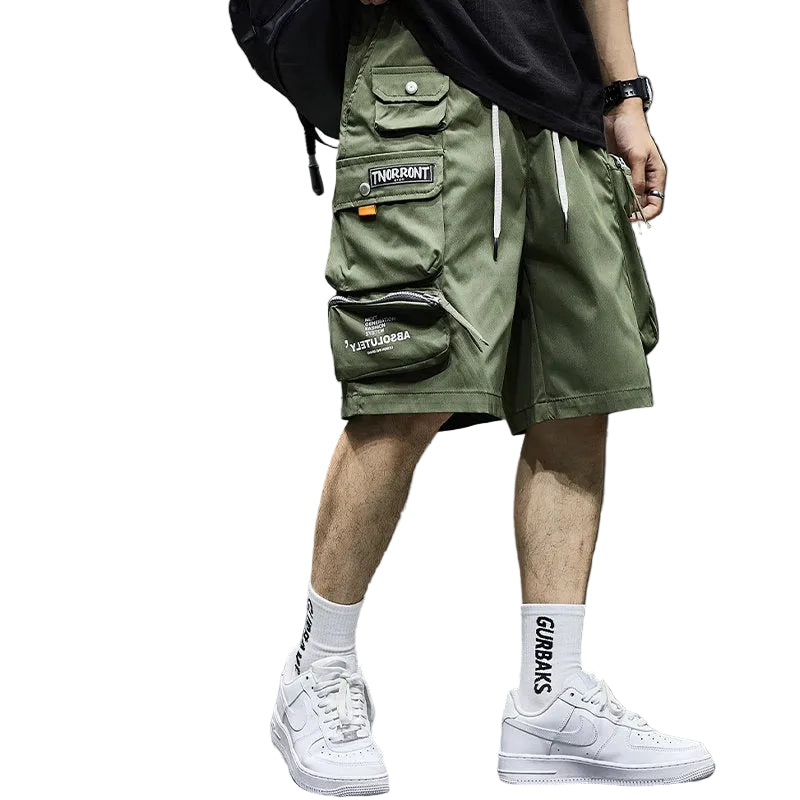 Cargo shorts, men's summer multi-pocket mid length