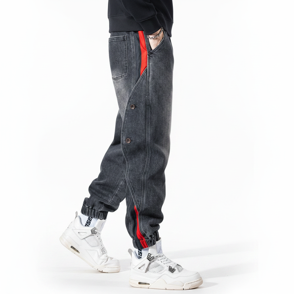 Sleek dark gray men cargo pants