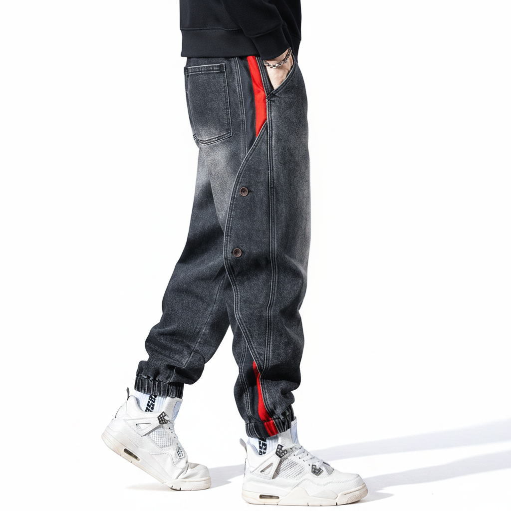 Sleek dark gray men cargo pants