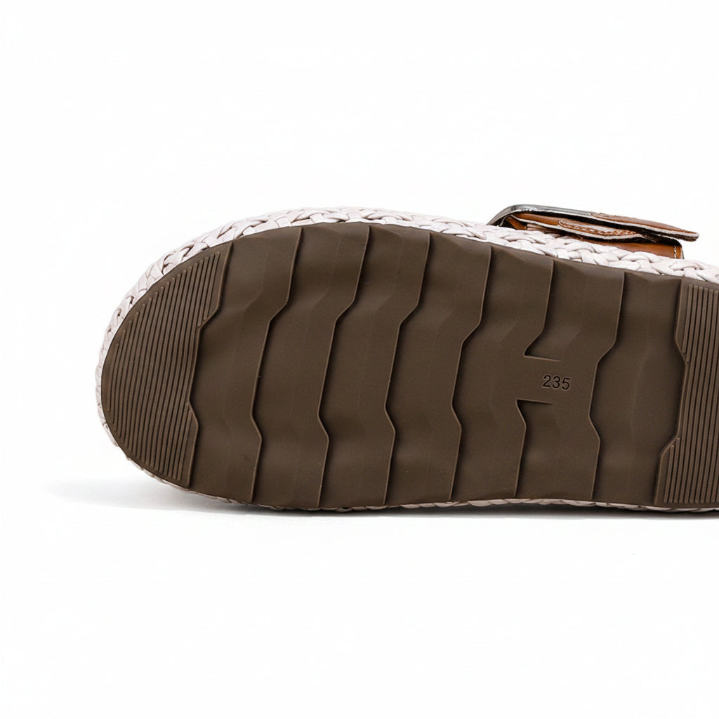 Sandals women's summer woven black flat half-slippers