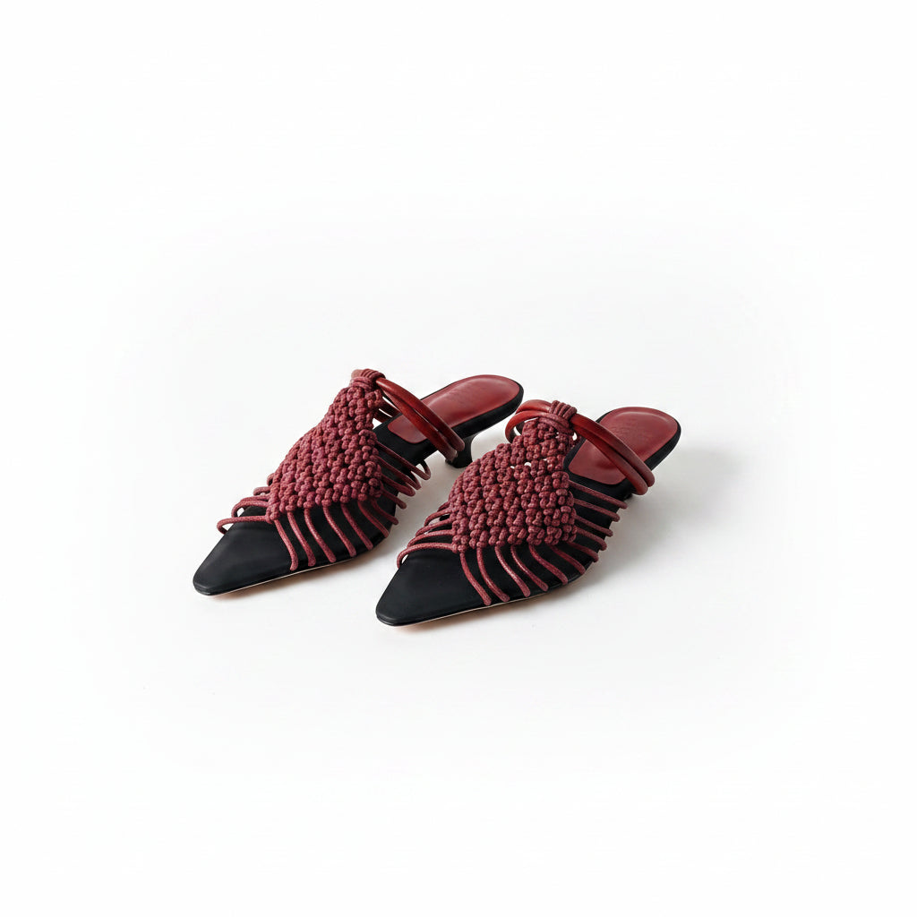 Pointed toe stiletto heel sandals women slippers
