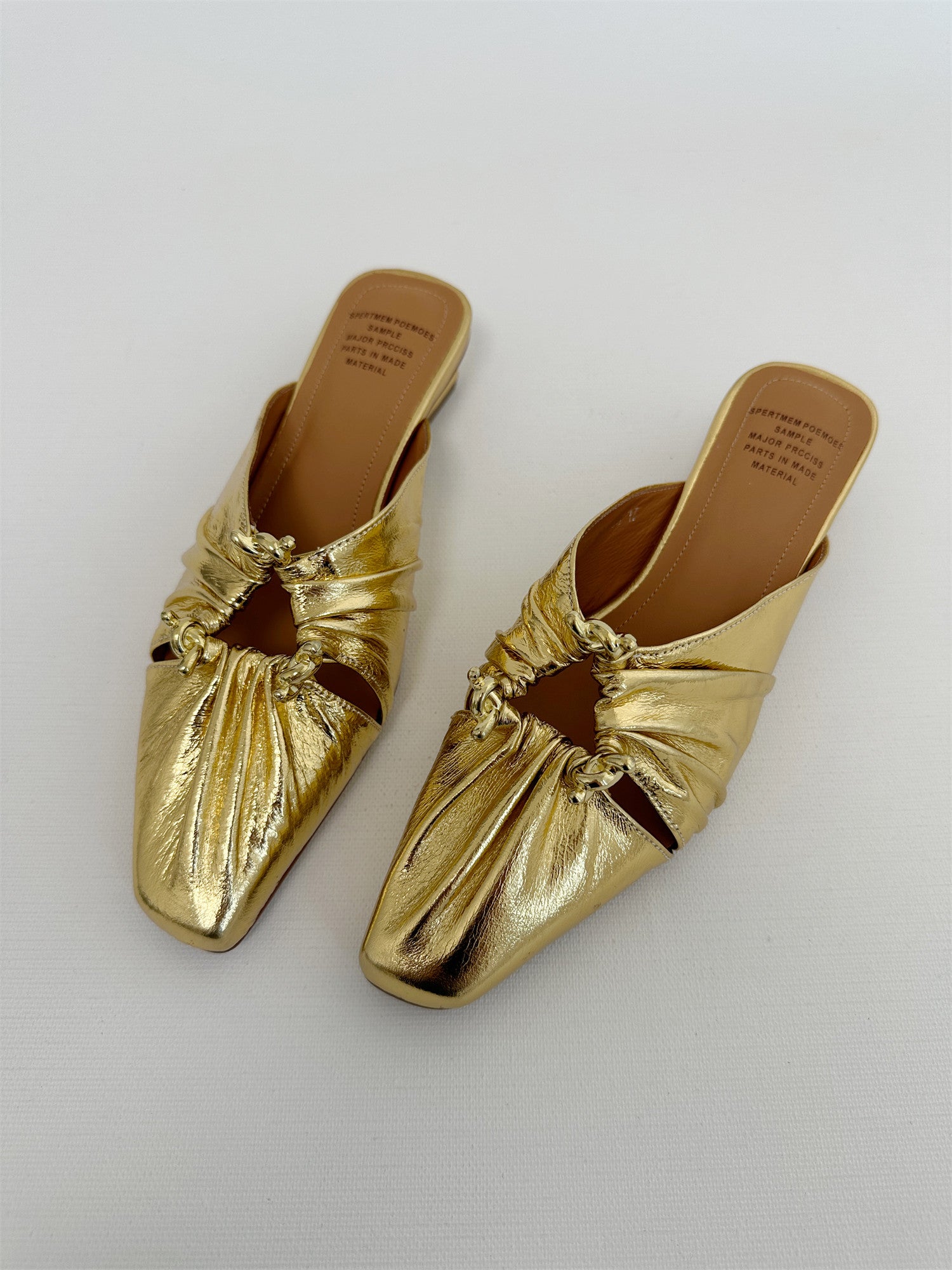 White square thick heels half slippers shoe