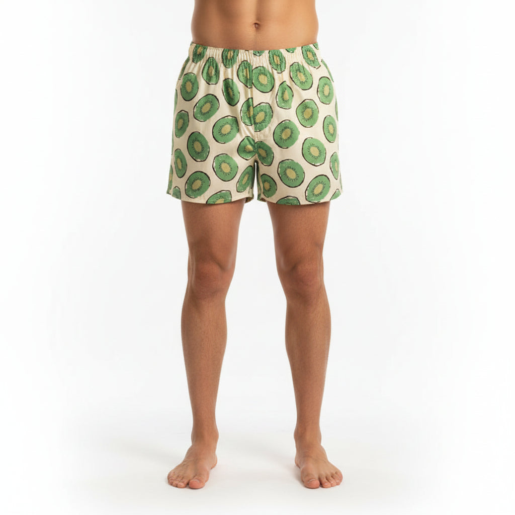 Smiley face men boxers beach summer shorts