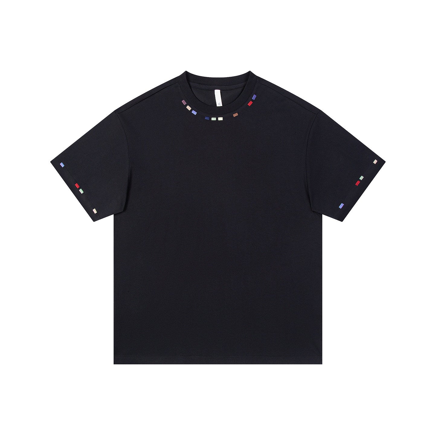 Hip-hop embroidery crew neck short-sleeved T-shirt men's half-sleeved tee