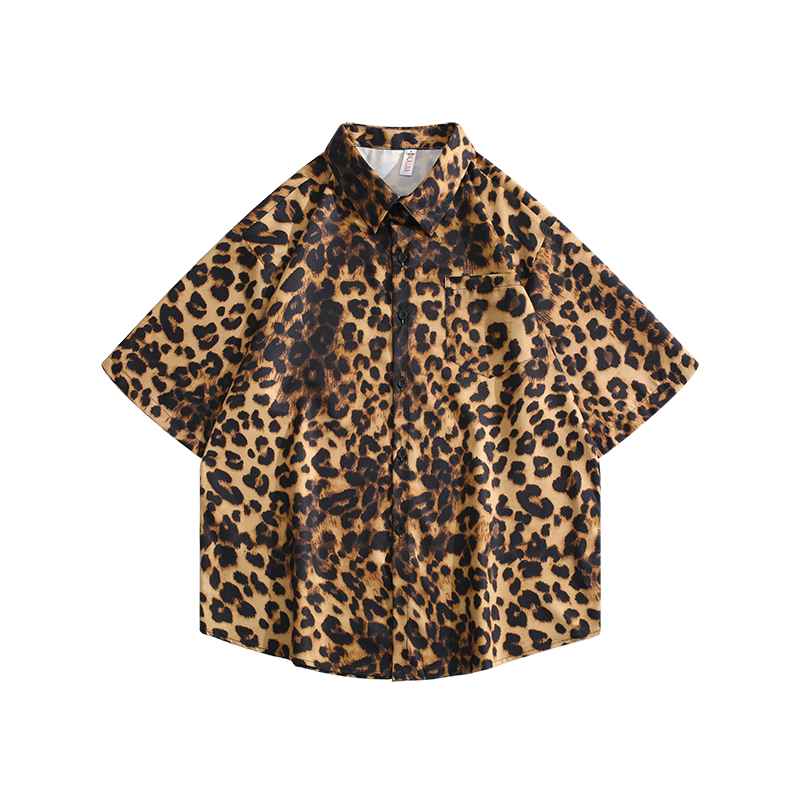 Shirt leopard Print Short Sleeve