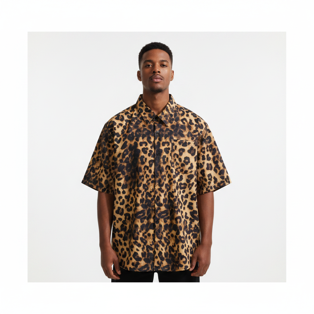 Shirt leopard Print Short Sleeve