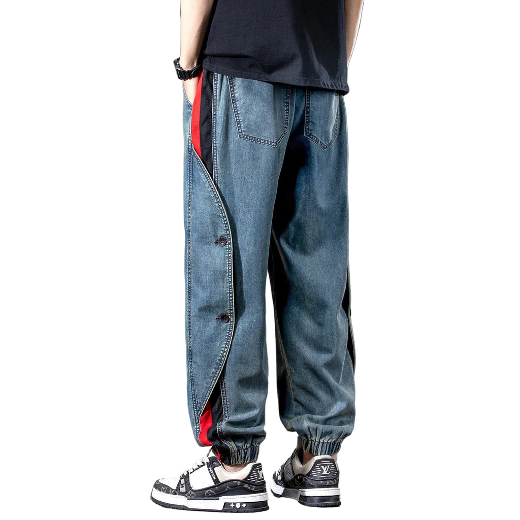 Tencel jeans loose casual men denim pants