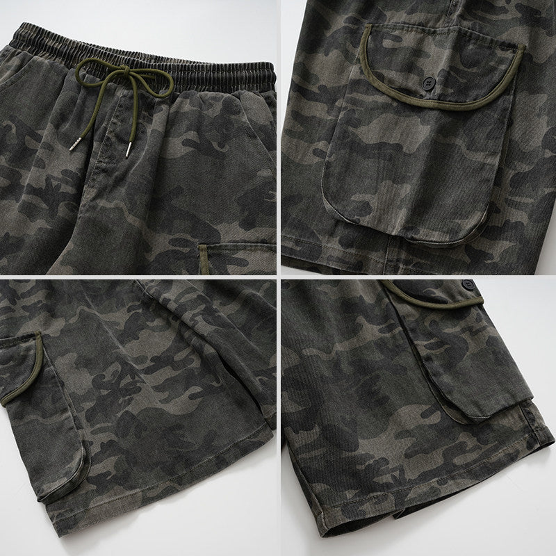 Short Camouflage Jeans Men Denim Street Fashion
