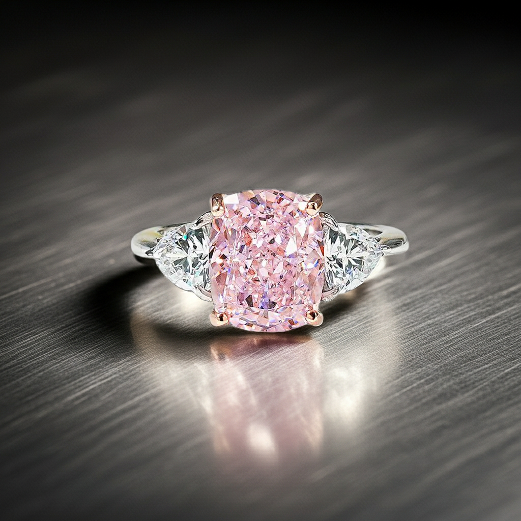 Pink Diamond Radiant Ring