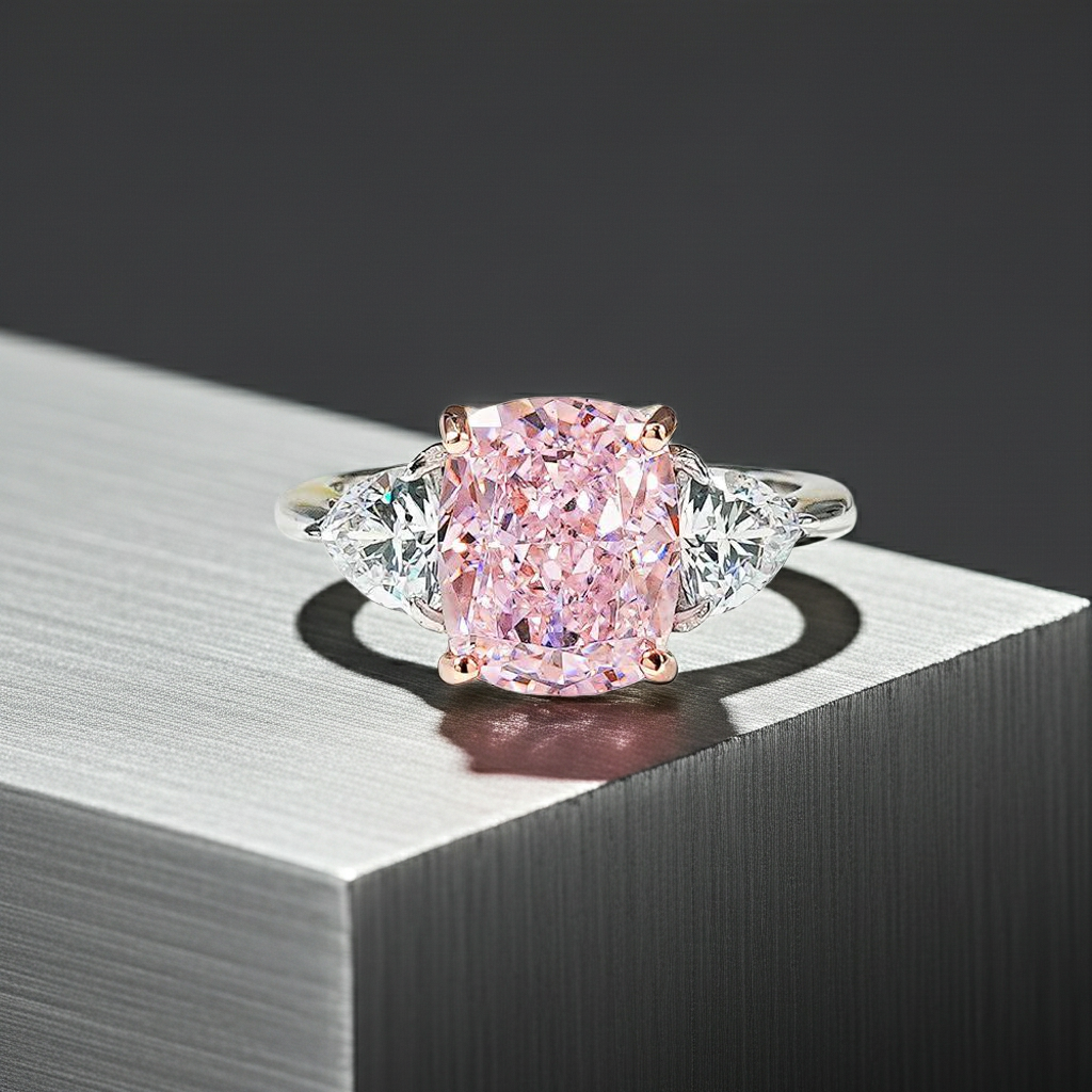 Pink Diamond Radiant Ring