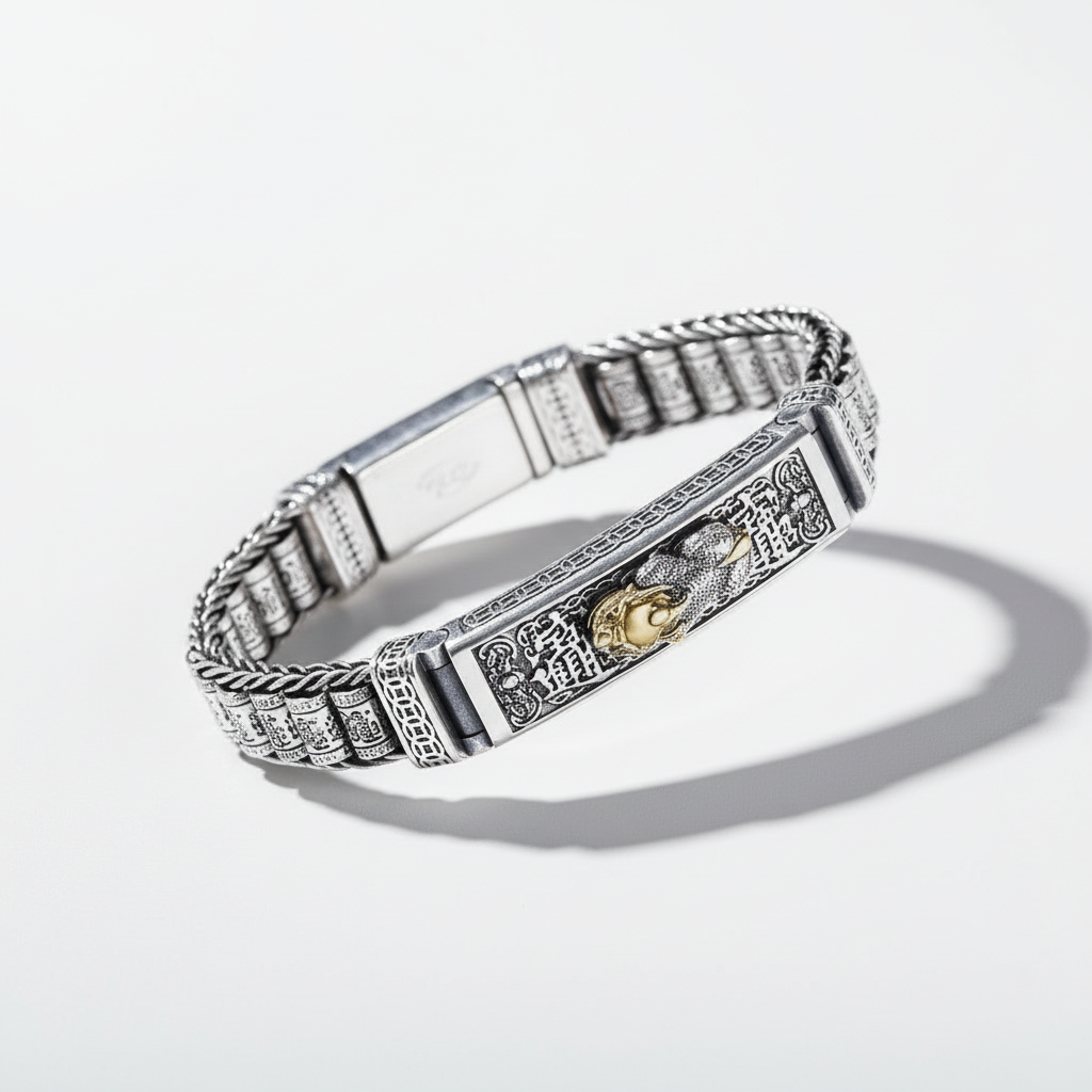 Vintage Pixiu Fozhulu Lutong Men Bracelet