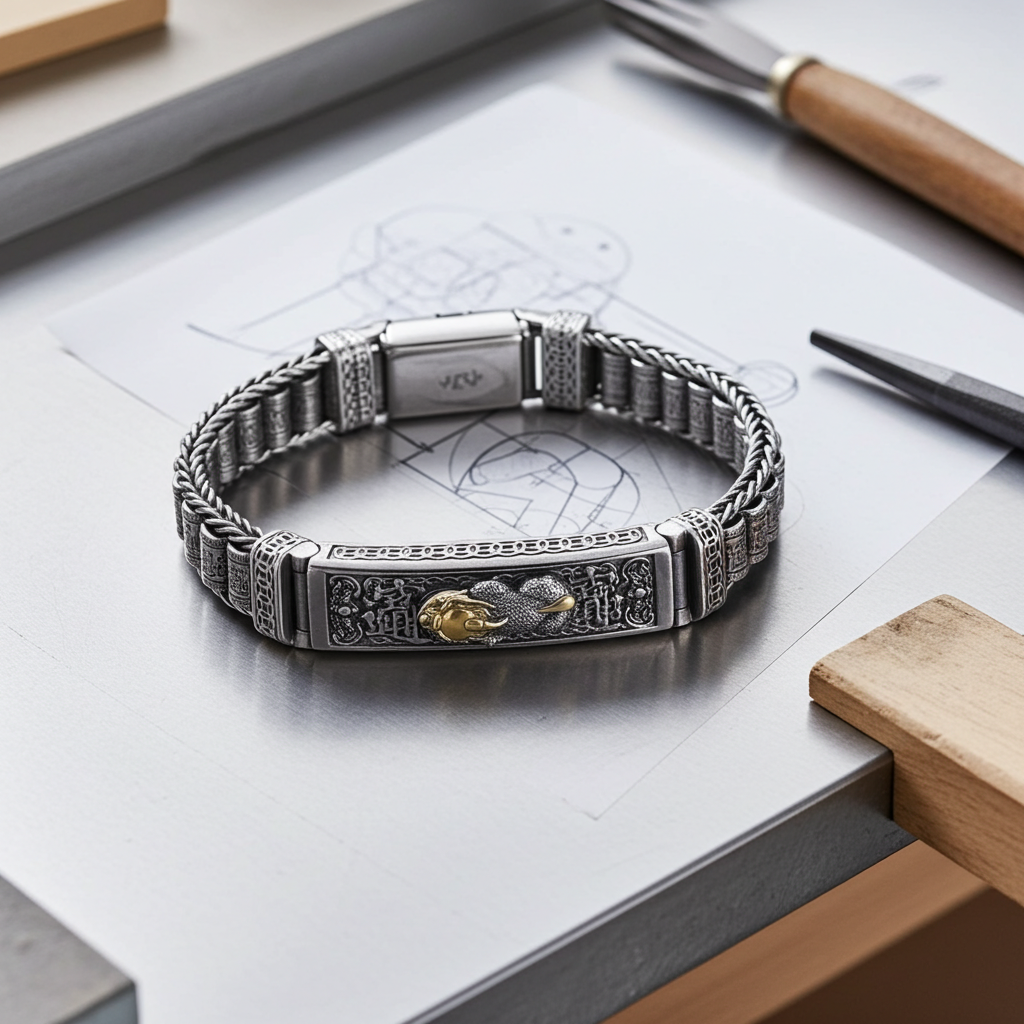 Vintage Pixiu Fozhulu Lutong Men Bracelet