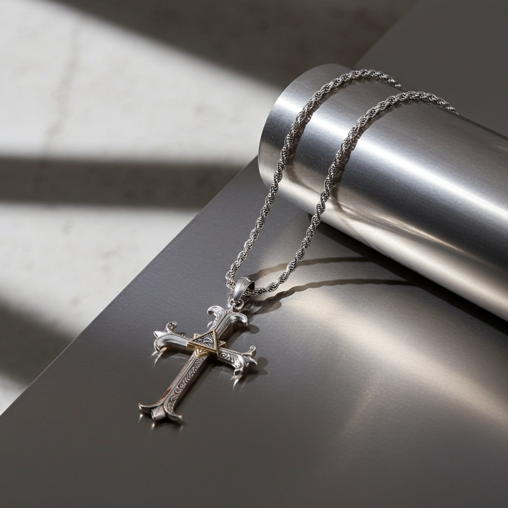 Men Cross Pendant Necklace