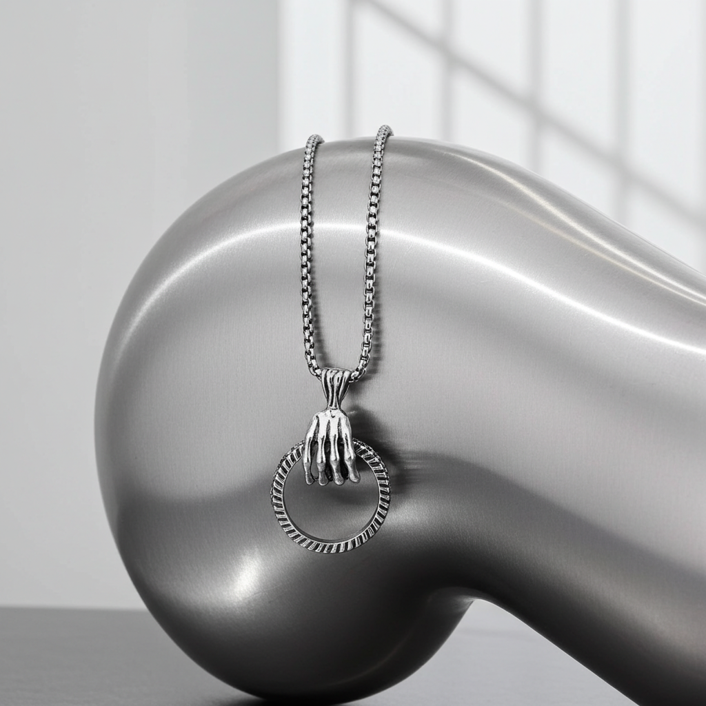 Claw circle pendant men Necklace