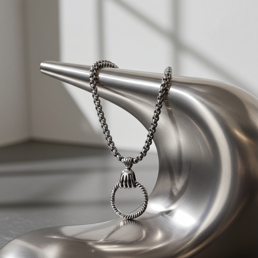 Claw circle pendant men Necklace