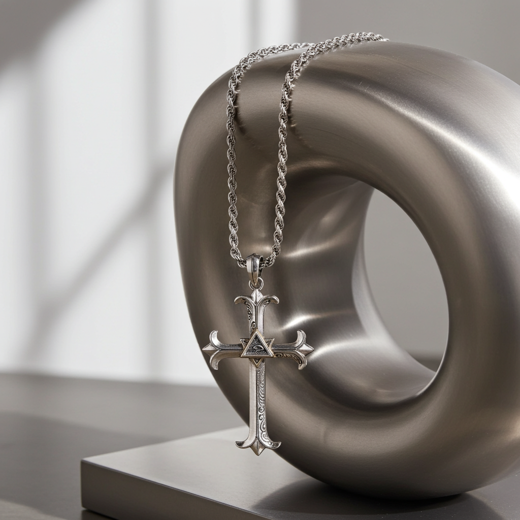 Men Cross Pendant Necklace