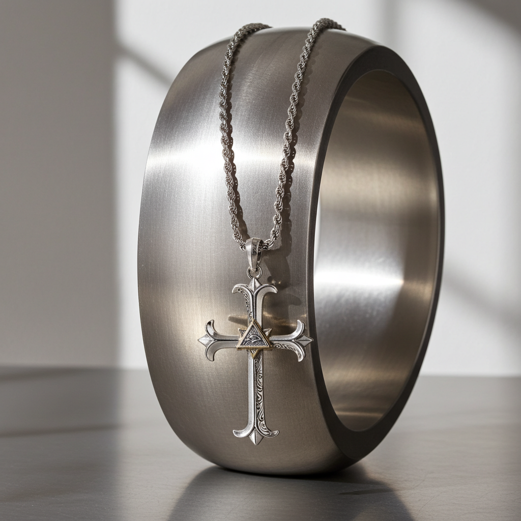 Men Cross Pendant Necklace