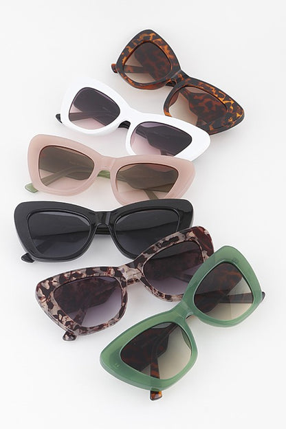 Two Toned Cateye Sunglasses