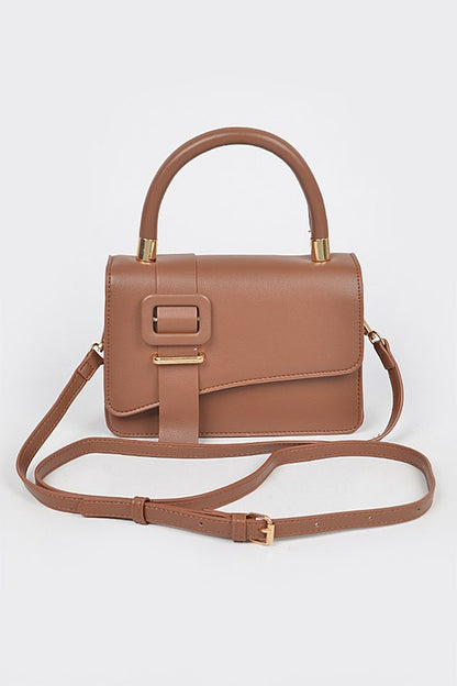 Faux Leather Crossbody Bag