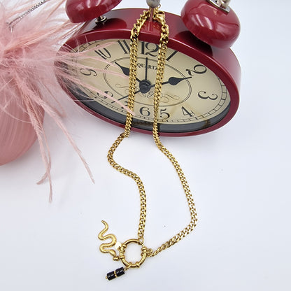 Collana Donna Vintage Snake Pendant Necklace