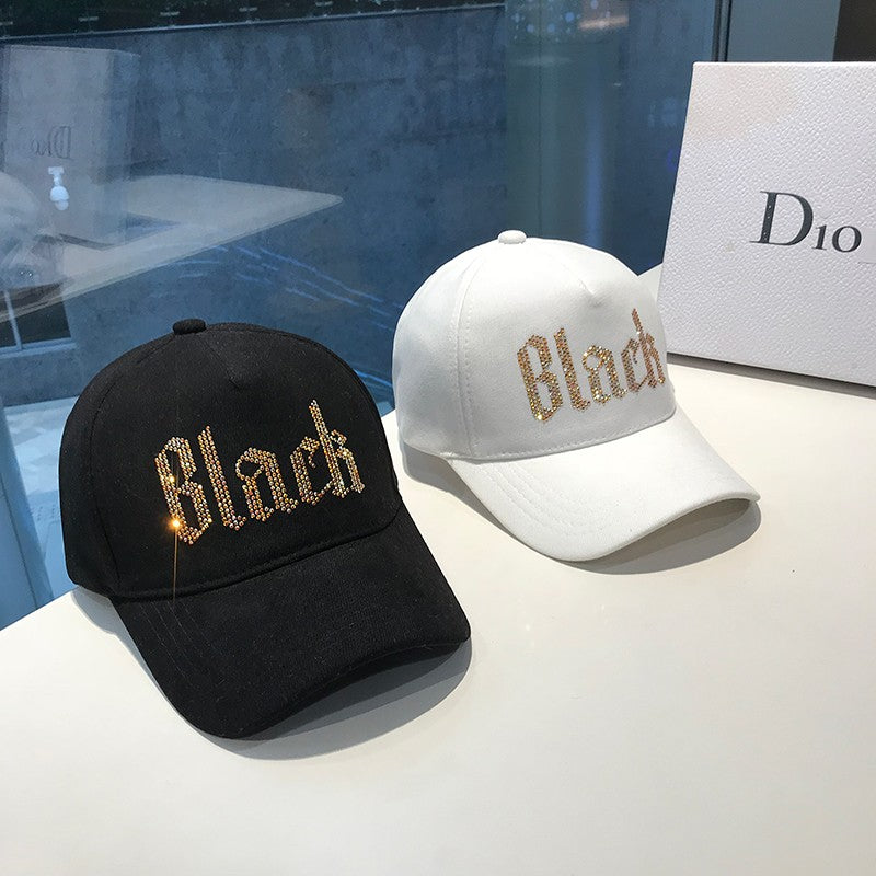 Baseball Cap hat letter black street fashion Face cap