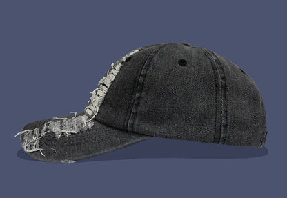 Men's retro denim hole baseball cap