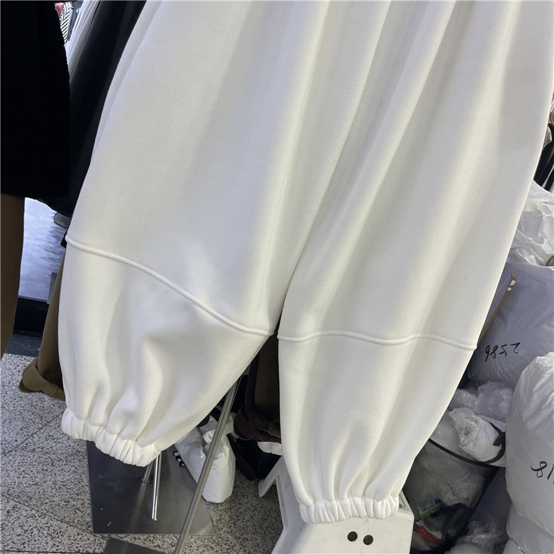 White Casual Sports Guard Sweatpants