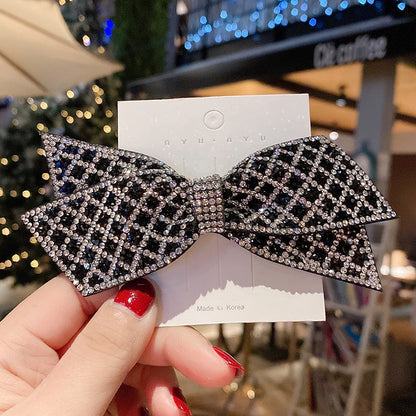 Edge hair clip diamond bow tie hair accessory